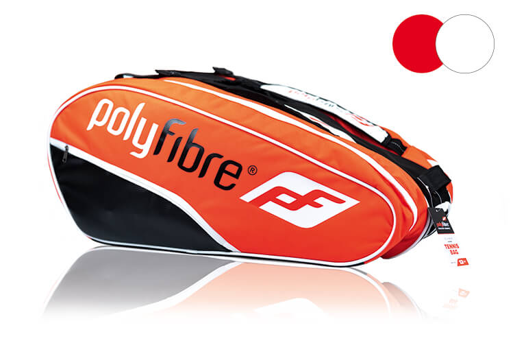 [POLTBR012] Tennistasche Polyfibre (rot-weiß)