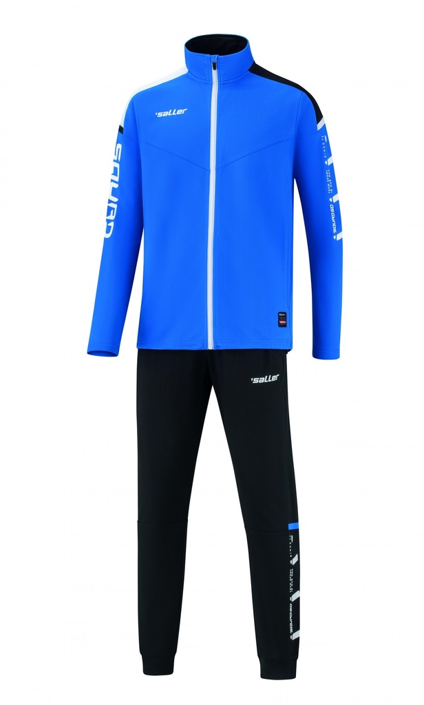 [SAL6488-527-kids] Kinder Präsentationsanzug sallerSquad50 (105 blau-schwarz-weiß)
