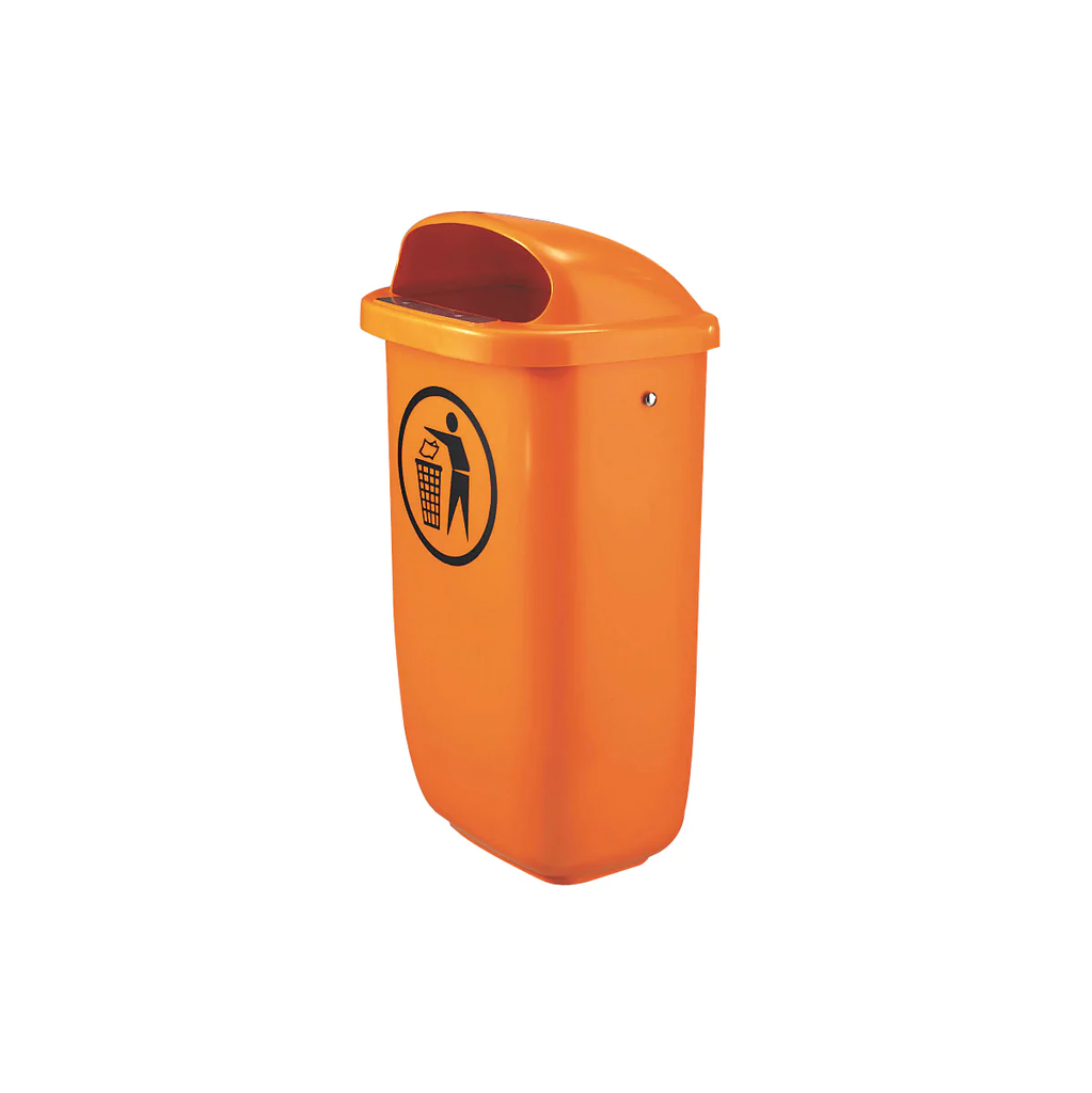 [LOB54190] Abfallbehälter KUNSTSTOFF, Volumen 50l (orange)
