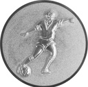 Aluminium-Embleme "3D Fußball" für Medaillen und Pokale, Ø 25 bzw. 50mm