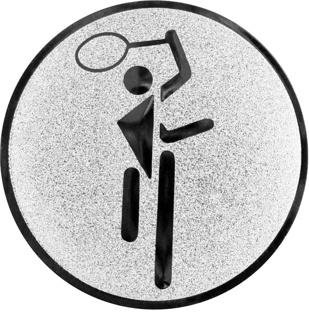 [STI-EMBLEME 25mm Tennis] Aluminium-Embleme "Tennis" für Medaillen und Pokale, Ø 25 bzw. 50mm (25 mm)