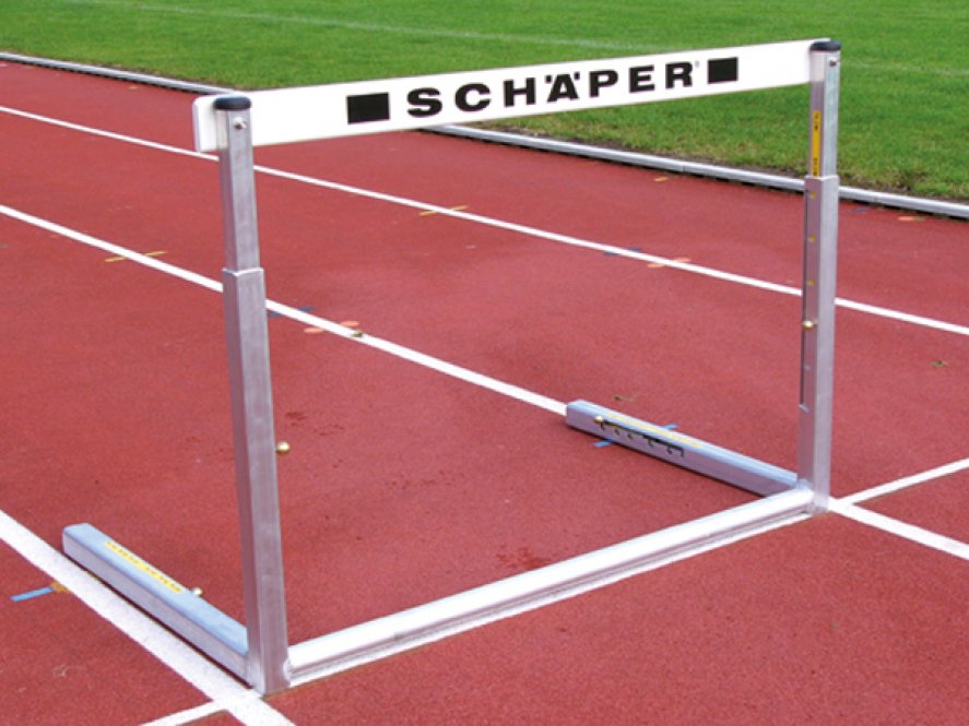 [SCH03010431] Wettkampfhürde Schäper, TÜV-geprüft, Kopf eingelassen, mit World Athletic (IAAF)-Zertifikat