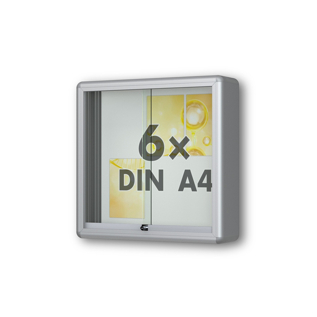 [STVV332.SRO.06.S] Indoor-Wandschaukasten Moveo 210 G (6xDIN A4)