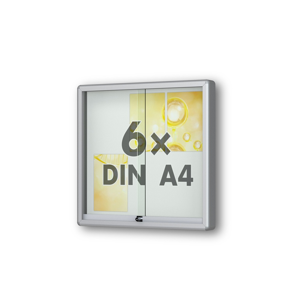 [STVV281.SRO.06.S] Indoor-Wandschaukasten Moveo 80 G (6xDIN A4)